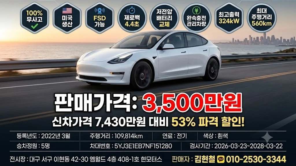 2022 Tesla Model 3